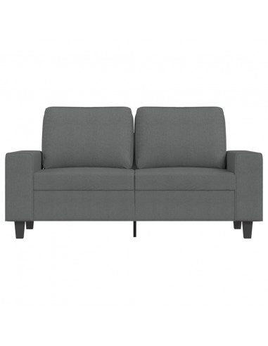 Divano a 2 Posti Grigio Scuro 120 cm in Tessuto