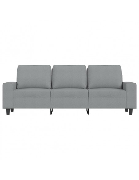 Divano a 3 Posti Grigio Chiaro 180 cm in Tessuto