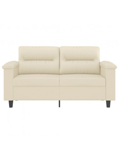 Divano a 2 Posti Crema 120 cm in Similpelle