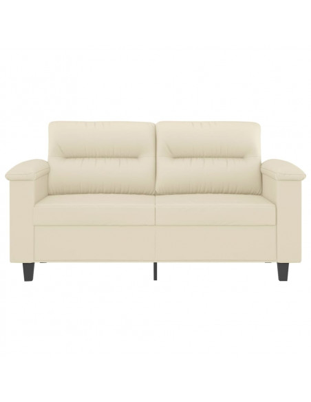 Divano a 2 Posti Crema 120 cm in Similpelle