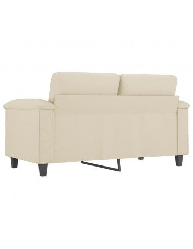 Divano a 2 Posti Crema 120 cm in Similpelle