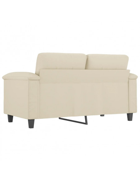 Divano a 2 Posti Crema 120 cm in Similpelle