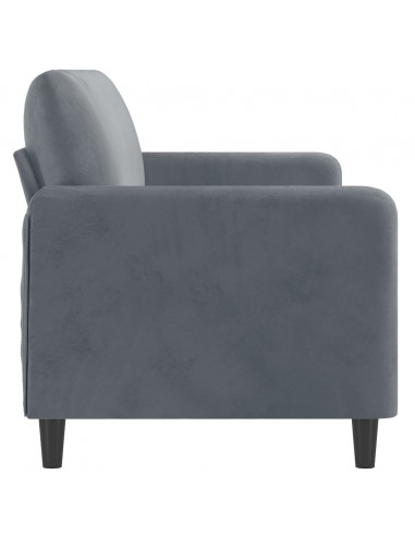 Divano a 3 Posti Grigio Scuro 180 cm in Velluto