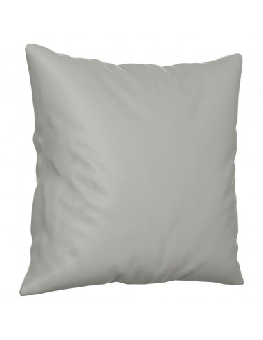 Divano 2 Posti Cuscini Grigio Chiaro 120 cm Tessuto Microfibra