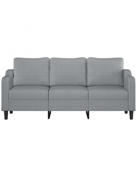 Divano a 3 Posti Grigio Chiaro 180 cm in Tessuto