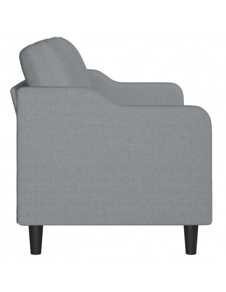 Divano a 3 Posti Grigio Chiaro 180 cm in Tessuto