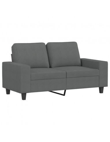 Set di Divani 4 pz Grigio Scuro in Tessuto