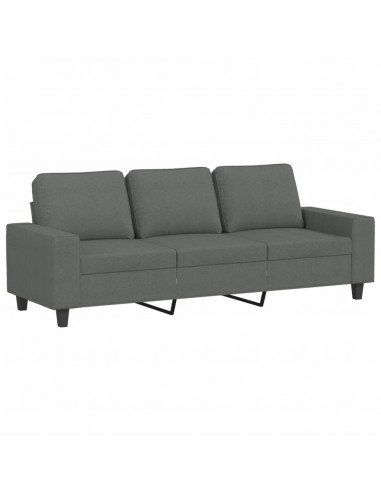Set di Divani 4 pz Grigio Scuro in Tessuto