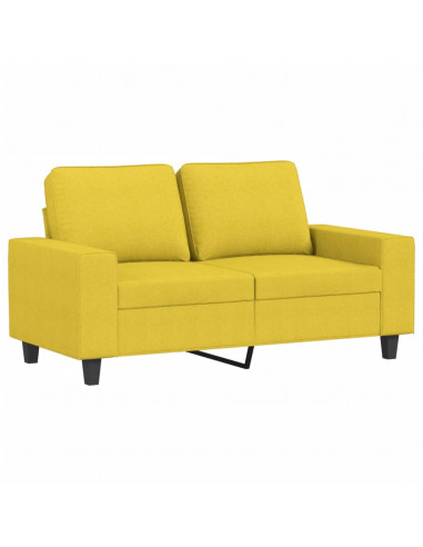 Set di Divani 3 pz Giallo Chiaro in Tessuto