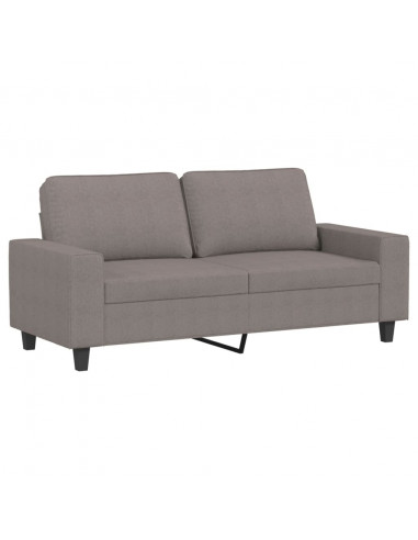 Set di Divani 2 pz Tortora in Tessuto