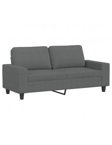 Divano a 2 Posti Grigio Scuro 140 cm in Tessuto