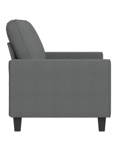 Divano a 2 Posti Grigio Scuro 140 cm in Tessuto