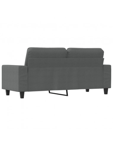 Divano a 2 Posti Grigio Scuro 140 cm in Tessuto