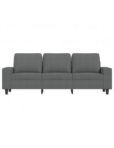 Divano a 3 Posti Grigio Chiaro 180 cm in Tessuto