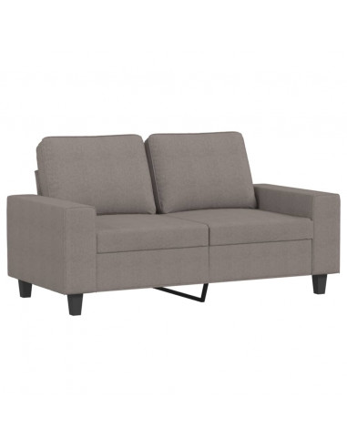 Divano a 2 Posti Tortora 120 cm in Tessuto