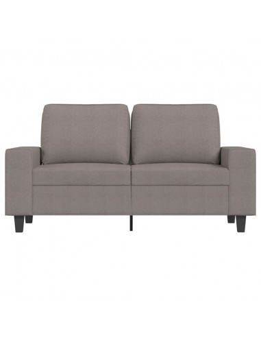 Divano a 2 Posti Tortora 120 cm in Tessuto