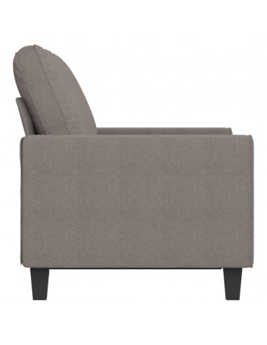 Divano a 2 Posti Tortora 120 cm in Tessuto