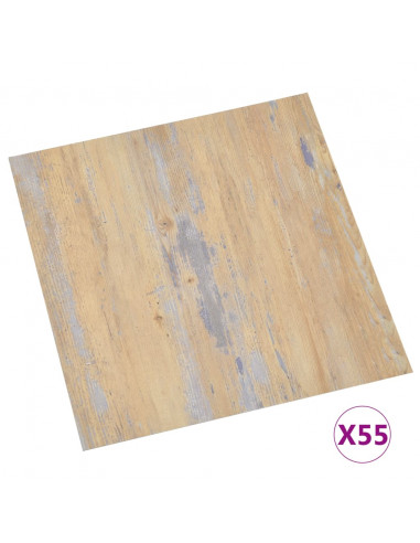 Listoni per Pavimenti Autoadesivi 55 pz in PVC 5,11 m² Marroni