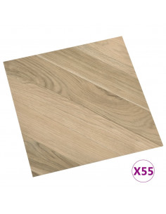 Listoni Pavimenti Autoadesivi 55 pz PVC 5,11 m² Marroni Rigati 2