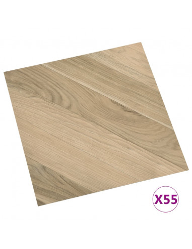 Listoni Pavimenti Autoadesivi 55 pz PVC 5,11 m² Marroni Rigati