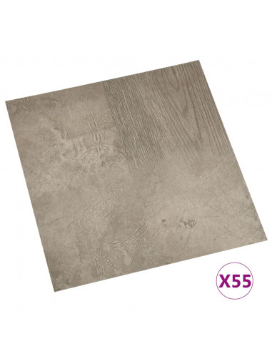 Listoni per Pavimenti Autoadesivi 55 pz in PVC 5,11 m² Grigi