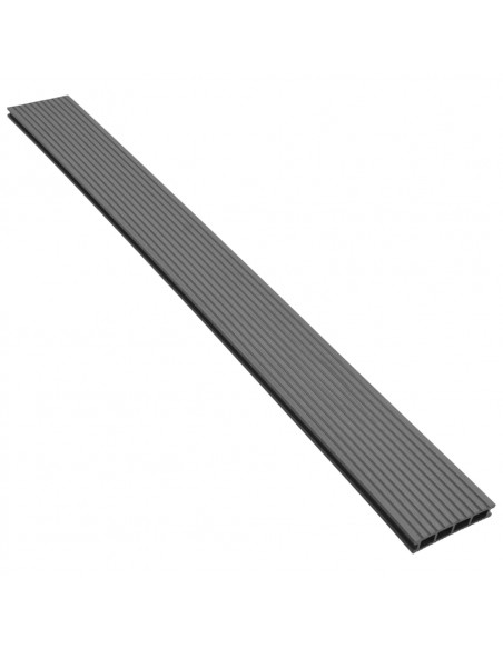 Pavimento per Esterni in WPC con Accessori 10 m² 2,2 m Grigio