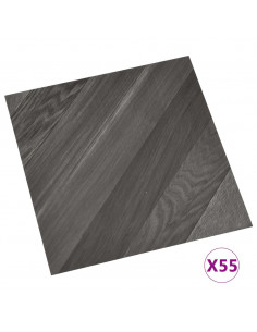 Listoni Pavimenti Autoadesivi 55 pz in PVC 5,11 m² Grigi Rigati 2