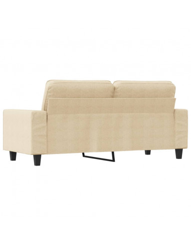 Divano a 2 Posti Crema 140 cm in Tessuto