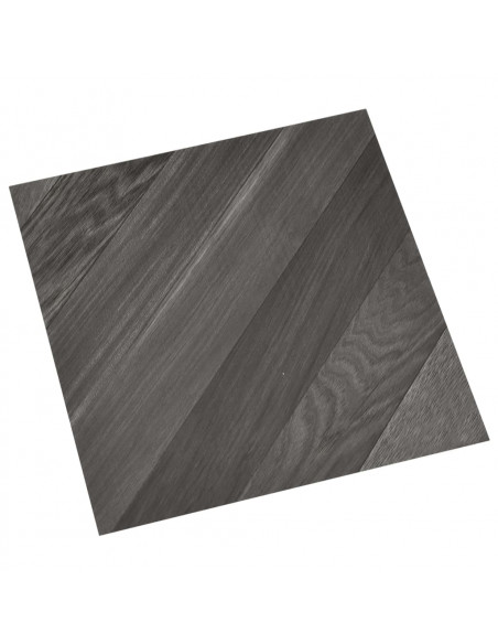 Listoni Pavimenti Autoadesivi 55 pz in PVC 5,11 m² Grigi Rigati