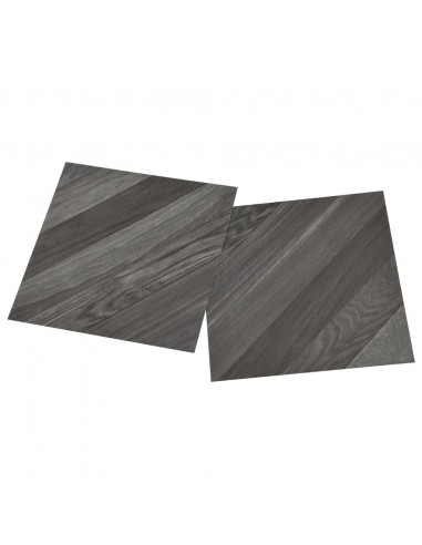 Listoni Pavimenti Autoadesivi 55 pz in PVC 5,11 m² Grigi Rigati