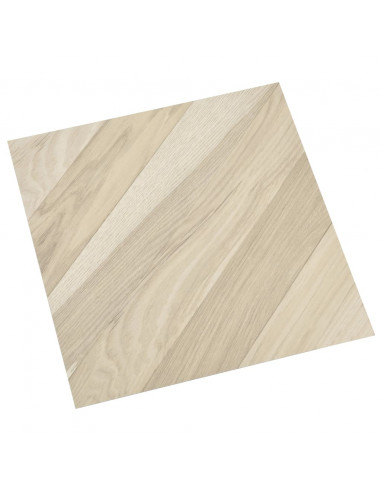 Listoni Pavimenti Adesivi 20 pz in PVC 1,86 m² Beige a Strisce