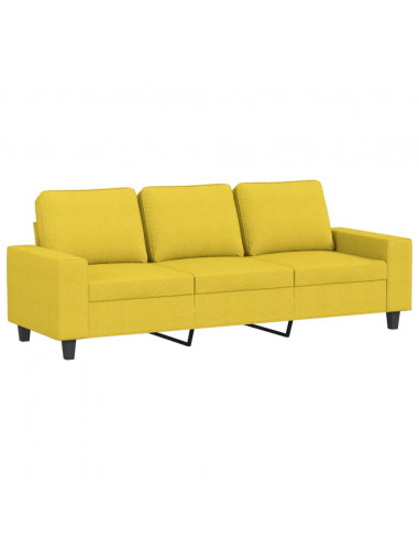 Set di Divani 2 pz Giallo Chiaro in Tessuto