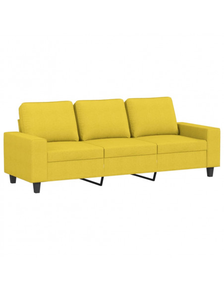 Set di Divani 2 pz Giallo Chiaro in Tessuto