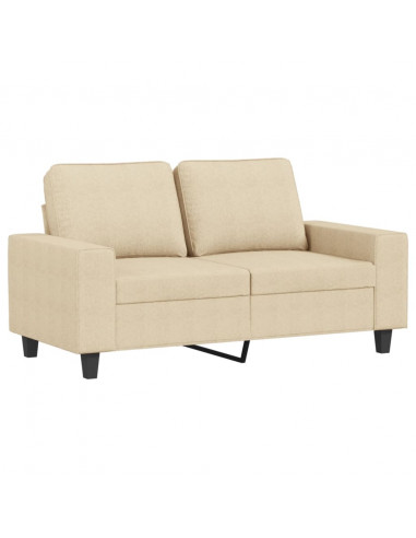 Set di Divani 3 pz Crema in Tessuto