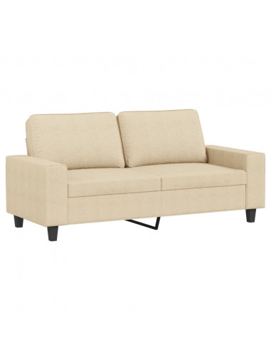 Set di Divani 2 pz Crema in Tessuto