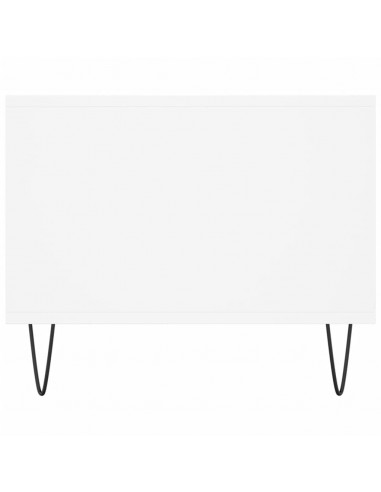 Tavolino da Salotto Bianco 90x50x40 cm in Legno Multistrato