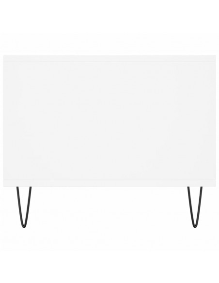 Tavolino da Salotto Bianco 90x50x40 cm in Legno Multistrato