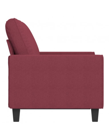 Divano a 2 Posti Rosso Vino 120 cm in Tessuto
