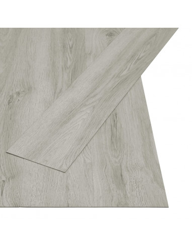 Listoni Pavimenti Autoadesivi 4,46 m² 3 mm in PVC Grigio Chiaro