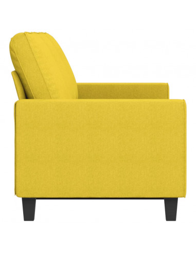 Divano a 3 Posti Giallo Chiaro 180 cm in Tessuto