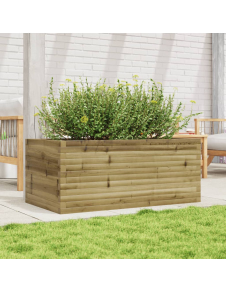 Fioriera da Giardino 110x60x46 cm in Legno di Pino Impregnato