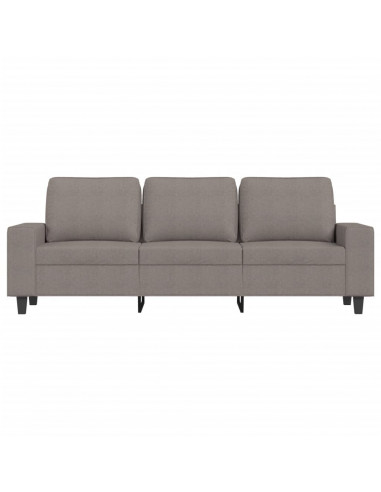 Divano a 3 Posti Tortora 180 cm in Tessuto