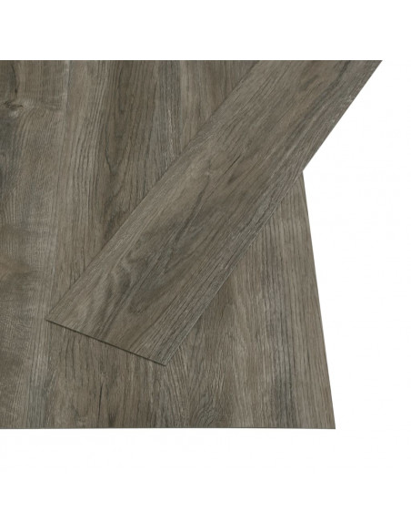 Listoni Pavimenti Autoadesivi 4,46 m² 3 mm PVC Grigio e Marrone