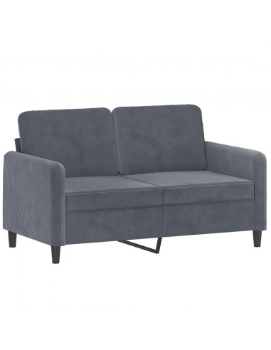 Set di Divani 3 pz Grigio Scuro in Velluto