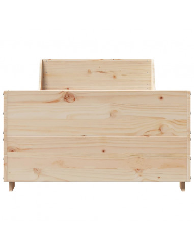 Giroletto con Testiera 90x200 cm in Legno Massello di Pino