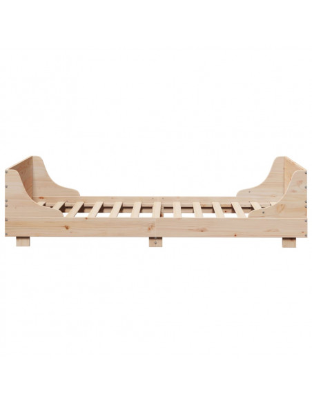 Giroletto con Testiera 90x200 cm in Legno Massello di Pino