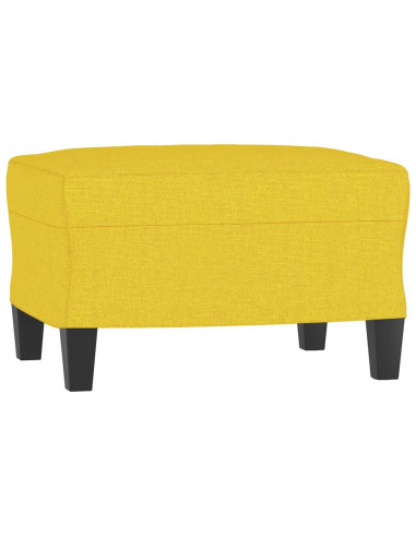 Set di Divani 3 pz con Cuscini Giallo Chiaro in Tessuto