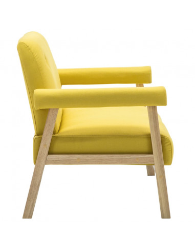 Divano a 2 Posti in Tessuto Giallo