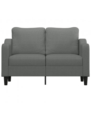Divano a 2 Posti Grigio Scuro 120 cm in Tessuto
