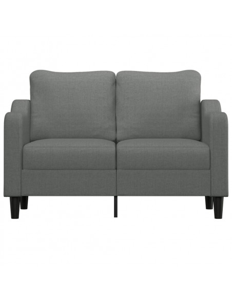 Divano a 2 Posti Grigio Scuro 120 cm in Tessuto